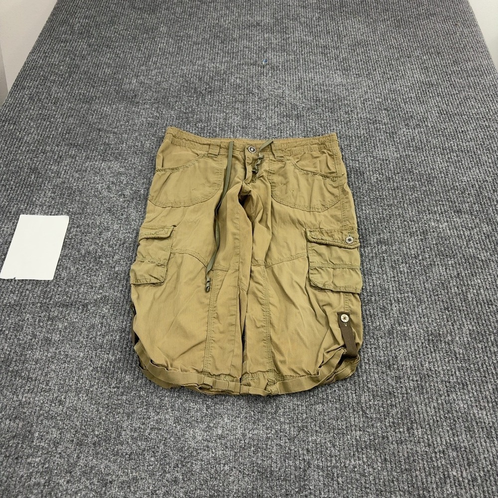 Kuhl Cargo Shorts Womens 4 Tan Cotton Blend Multi Pocket Hiking Gorpcore Utility